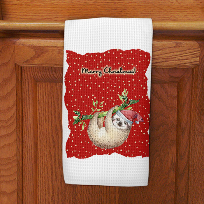 Christmas-Sloth----Towel-on-Holder