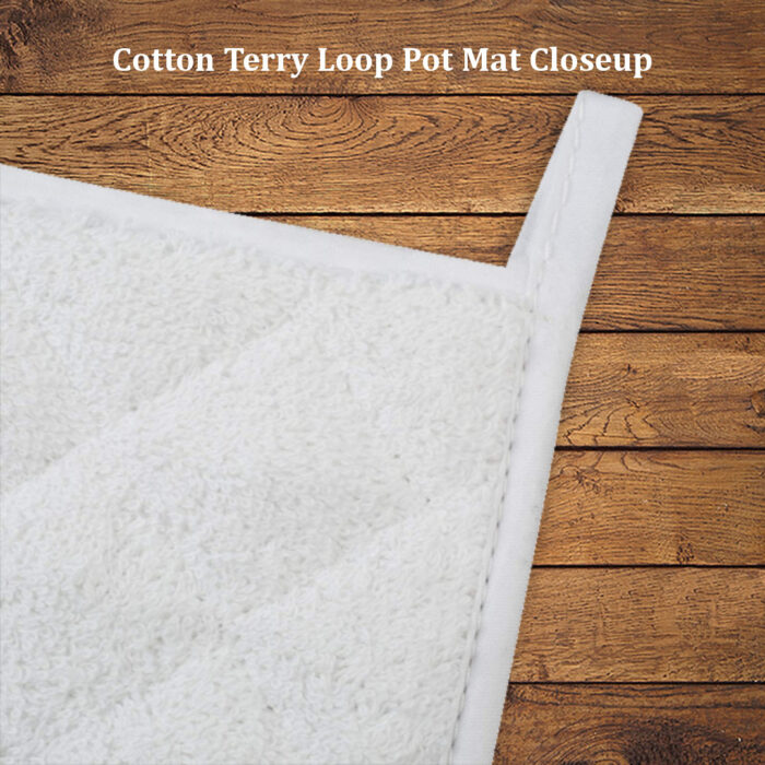 cotton terry loop potholder closeup