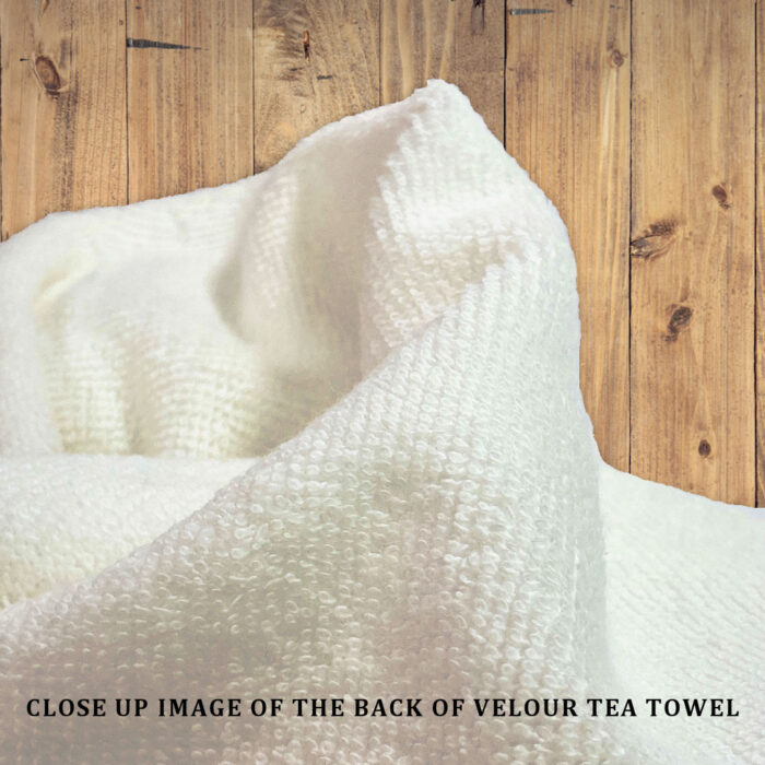 velour tea towel back