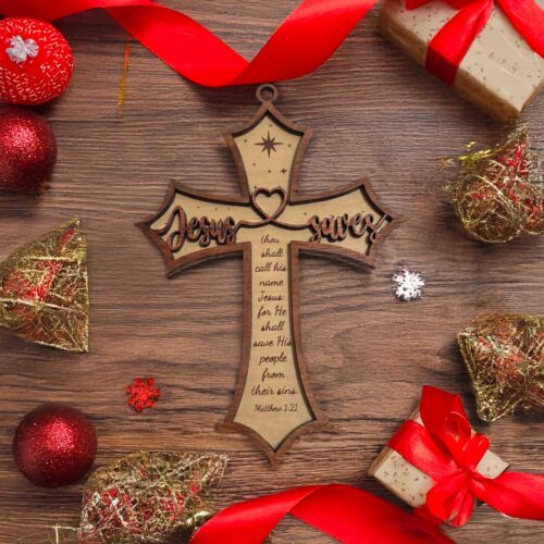 2025-Jesus Saves wood cross