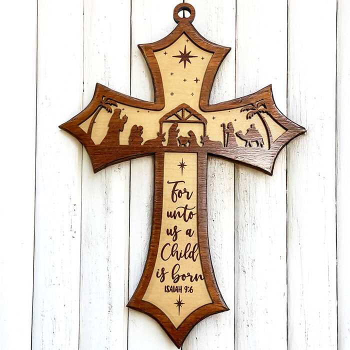 2025 Nativity Wood Cross